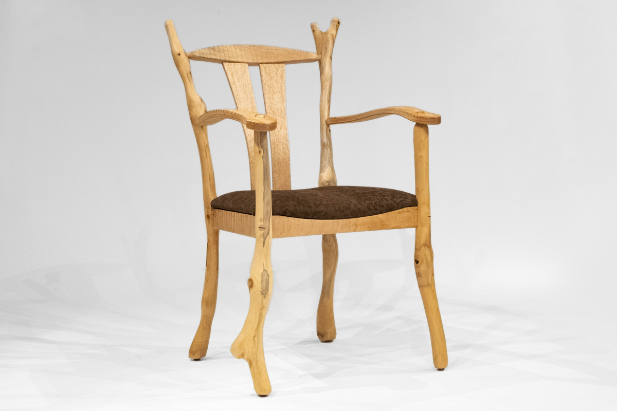 Figured Maple Accent Chair | By Western Hands