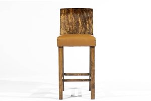 Bar-Height Upholstered Stool with Back