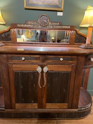 Large Black Walnut and Barnwood Console