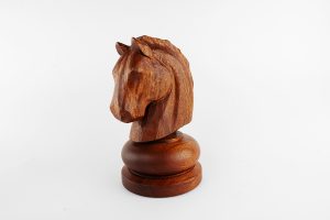 Hand-Carved Knight Sculpture