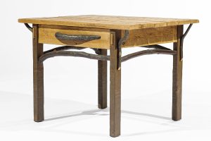 Chokecherry Hall table with Pendleton Wool-Lined Drawer