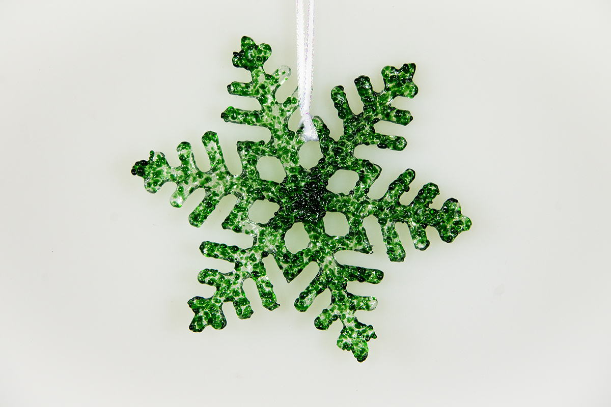 Glass Glitter Snowflakes - Uncommon Designs