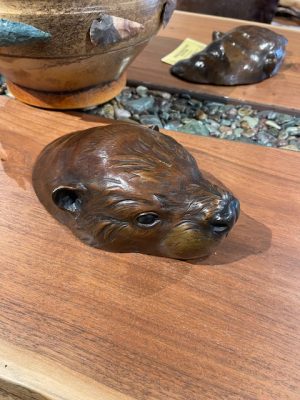 Bronze Beaver Pair Sculpture