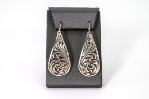 Antiqued Teardrop Earrings