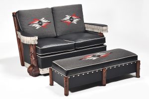 Molesworth Style Love Seat & Ottoman