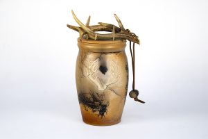 Elk Jar with Antler Rattle